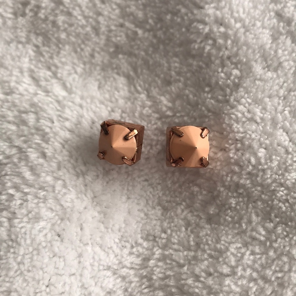 Rose gold studded earrings